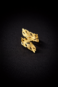 10k gold leaf ring