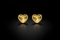 Classic and Modern 10K Gold Heart-Shaped Earrings