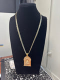 Solid lustre cut chain in 10 k gold from the factory