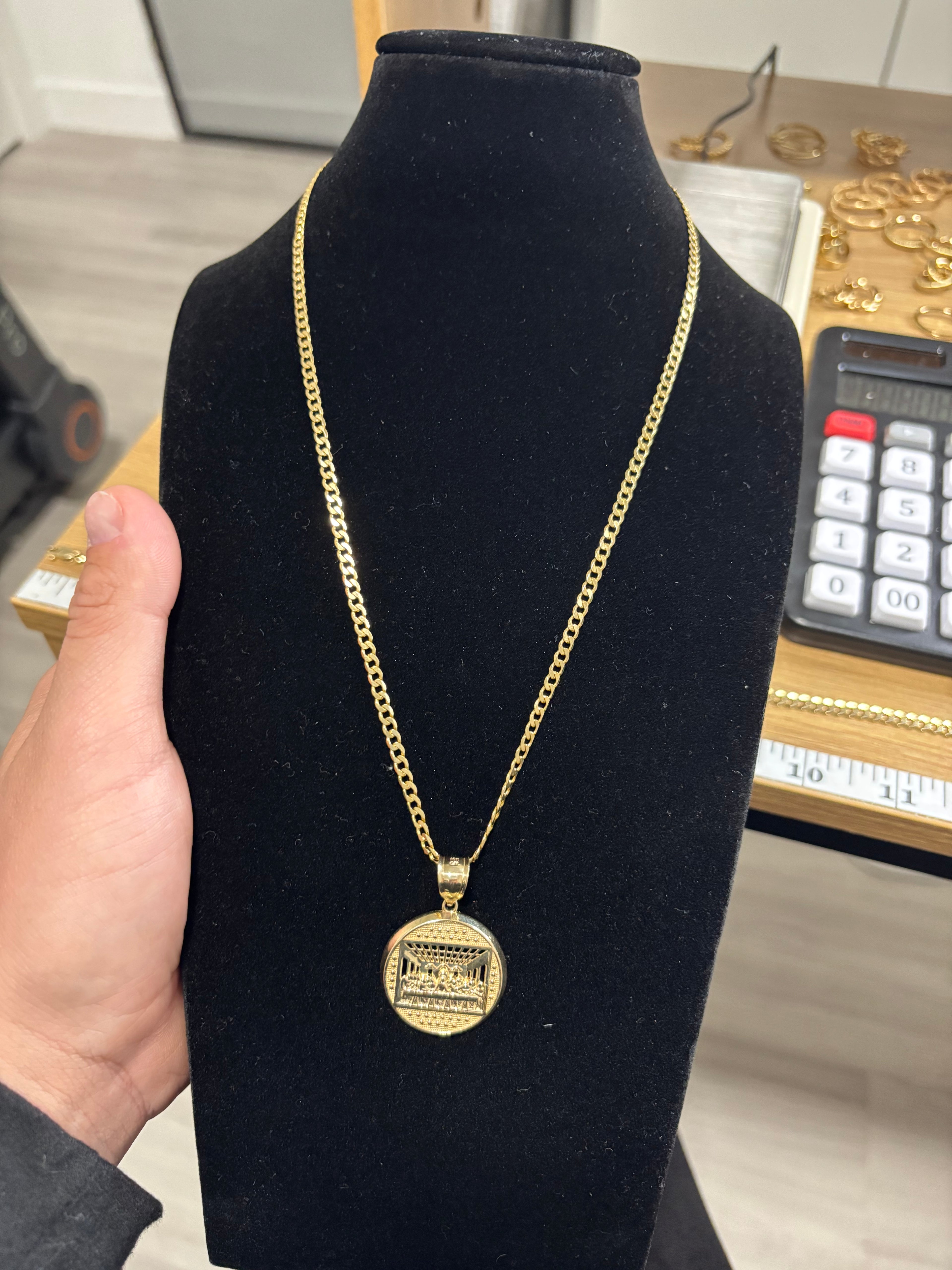 Original lustre cut chain in 10k Italian