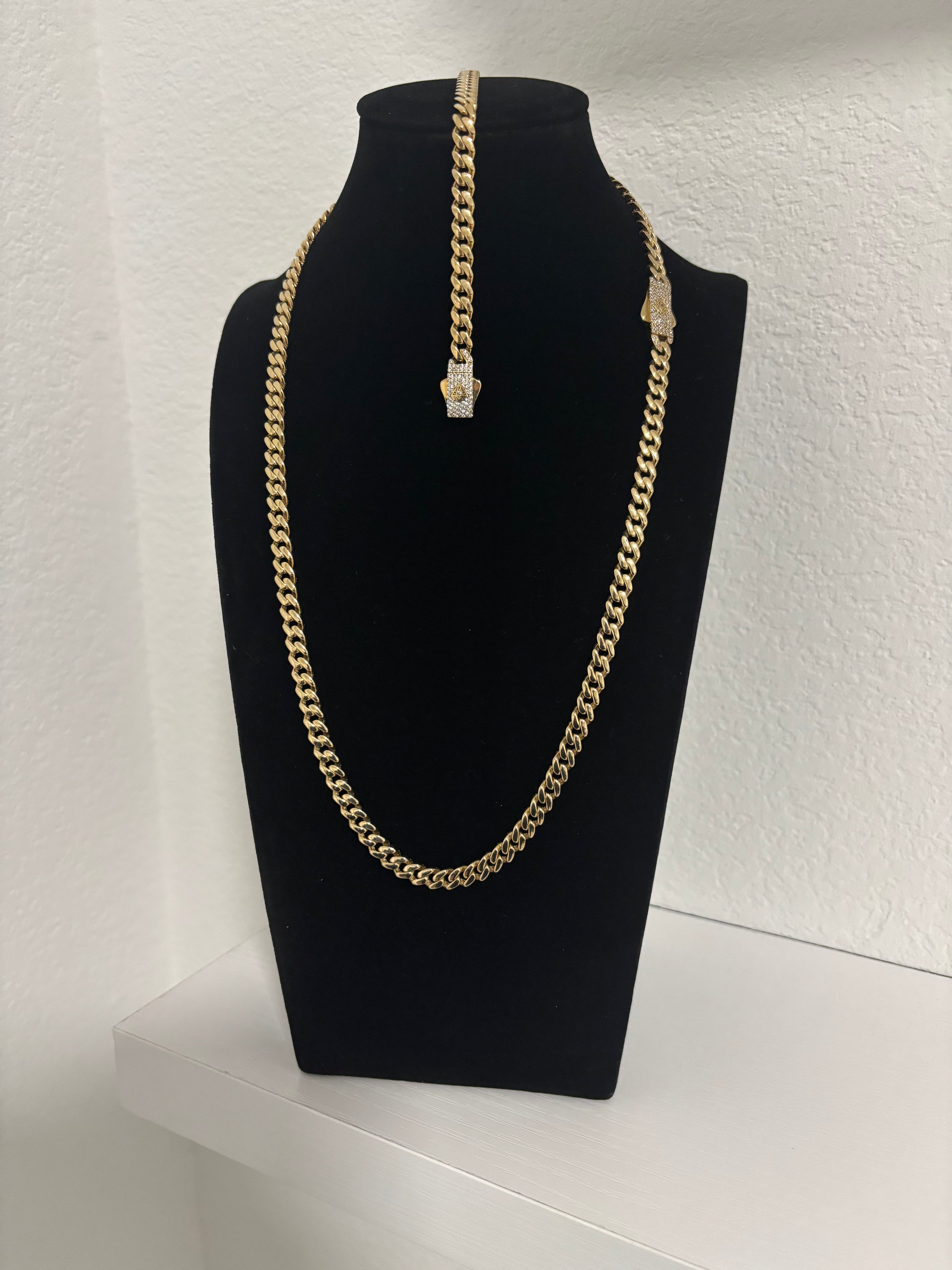 Set de Monaco chain and handle 10k gold
