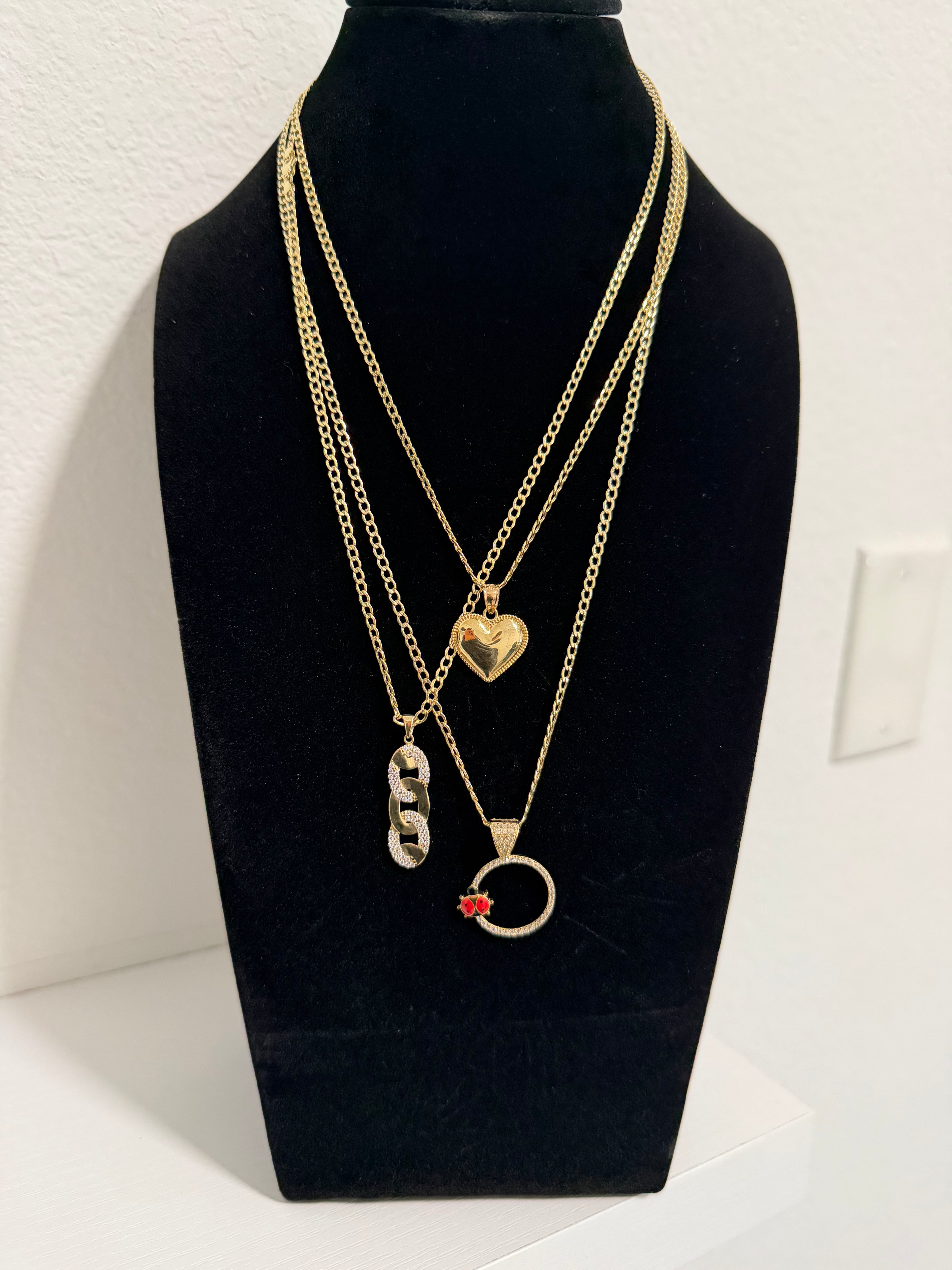Trio of factory 10k gold chains