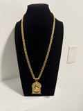Factory 10k gold Monaco chain with charm included