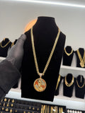 Monaco chain 7mm 22 inches with charm included